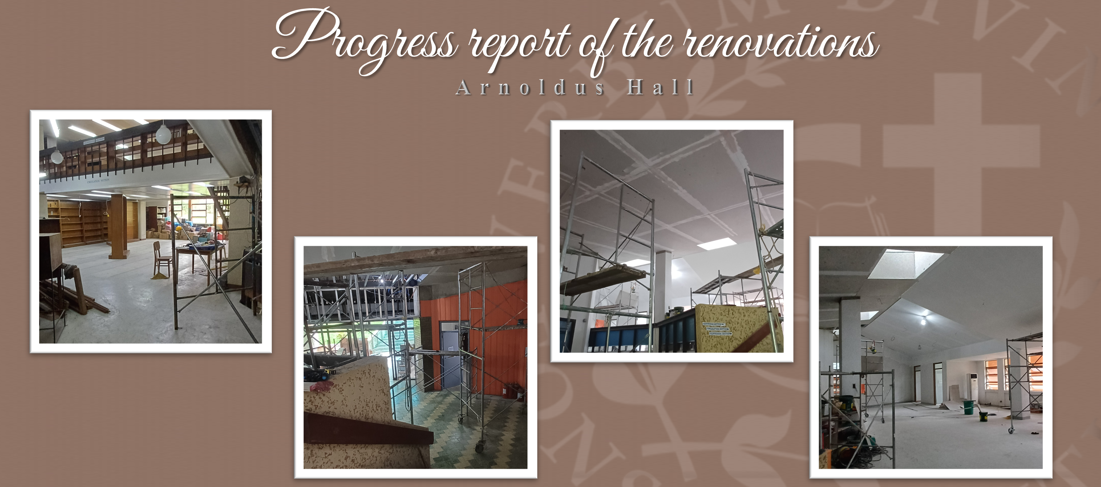 Progress report of the renovations (Arnoldus Hall)